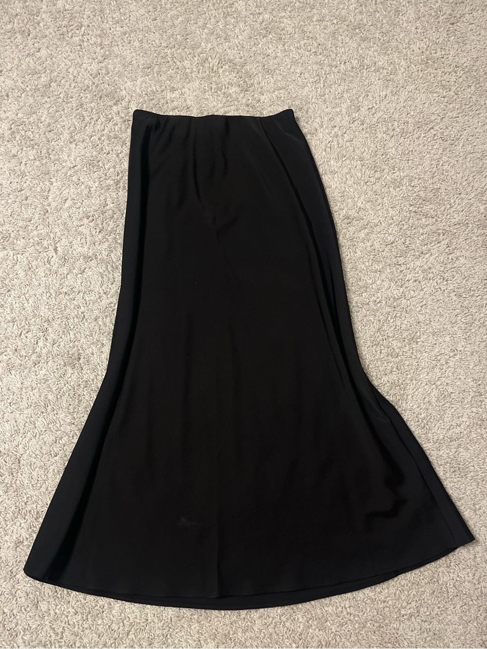 Zara Black A-Line Maxi Skirt